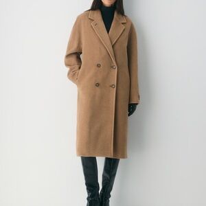 Slouch Coat - Recamel Wool in Cocoa Sand - Size M